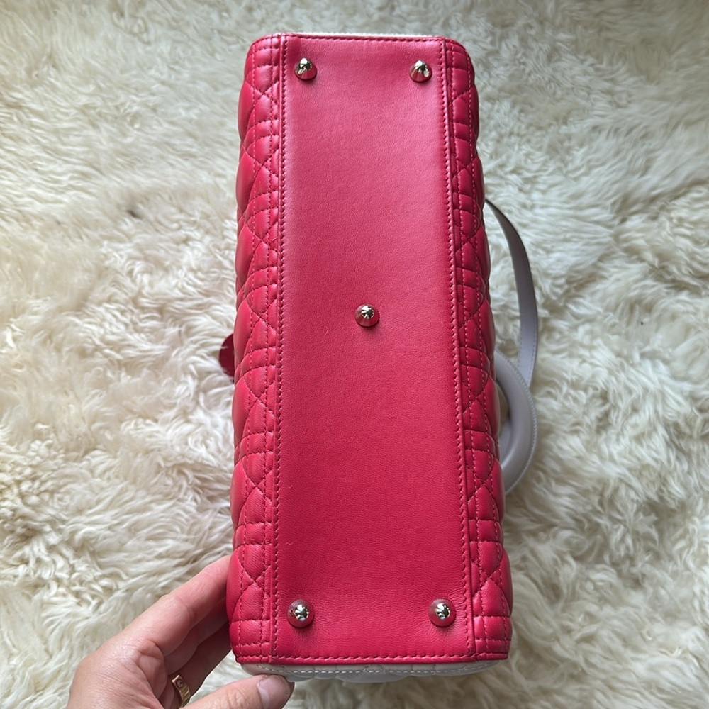 Dior large BiColor Lady Dior Bag - Picture 10 of 11